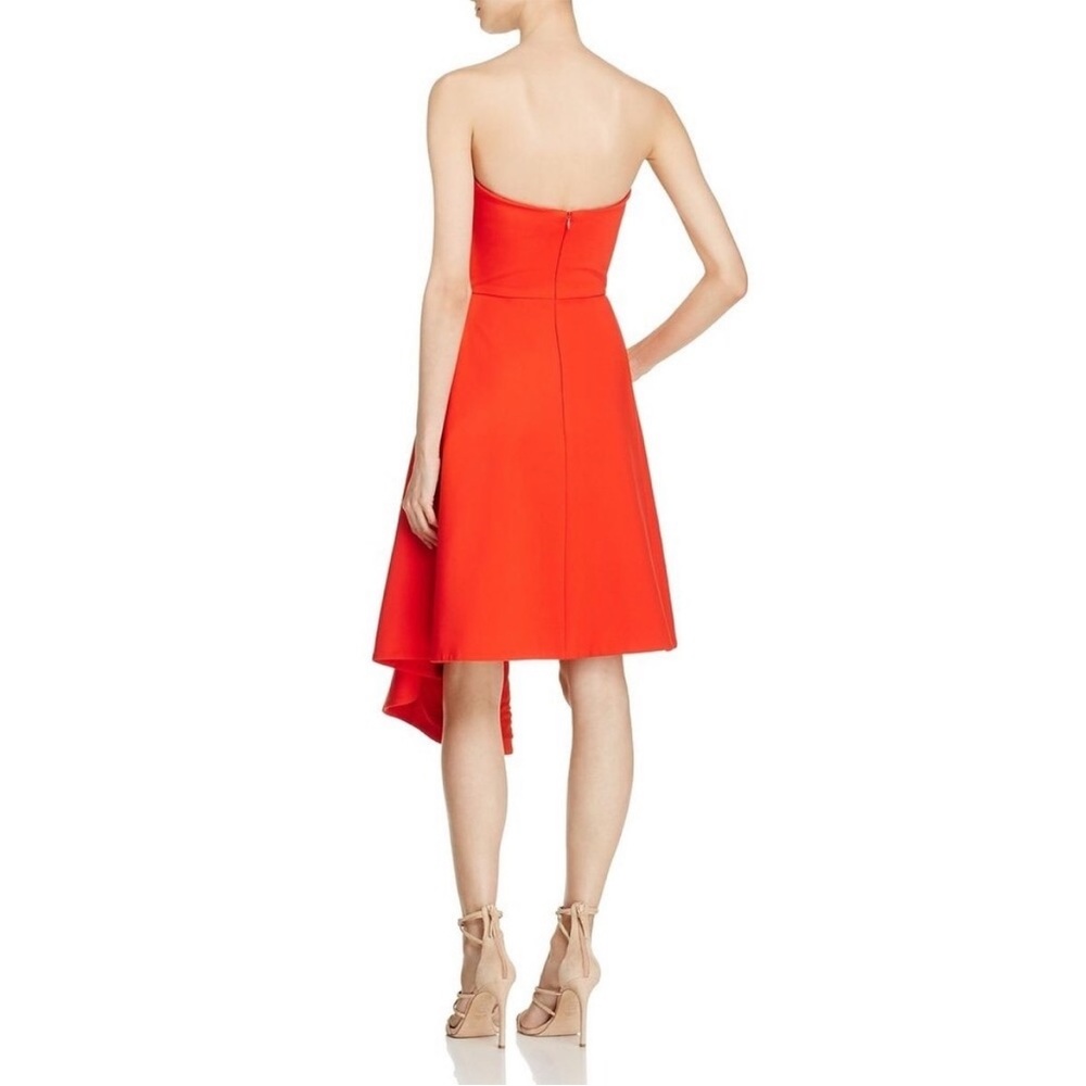 NWT ELLIATT 'Origin' Flame Red Knit Strapless Asymmetrical Hem Dress Size XS - Picture 3 of 5